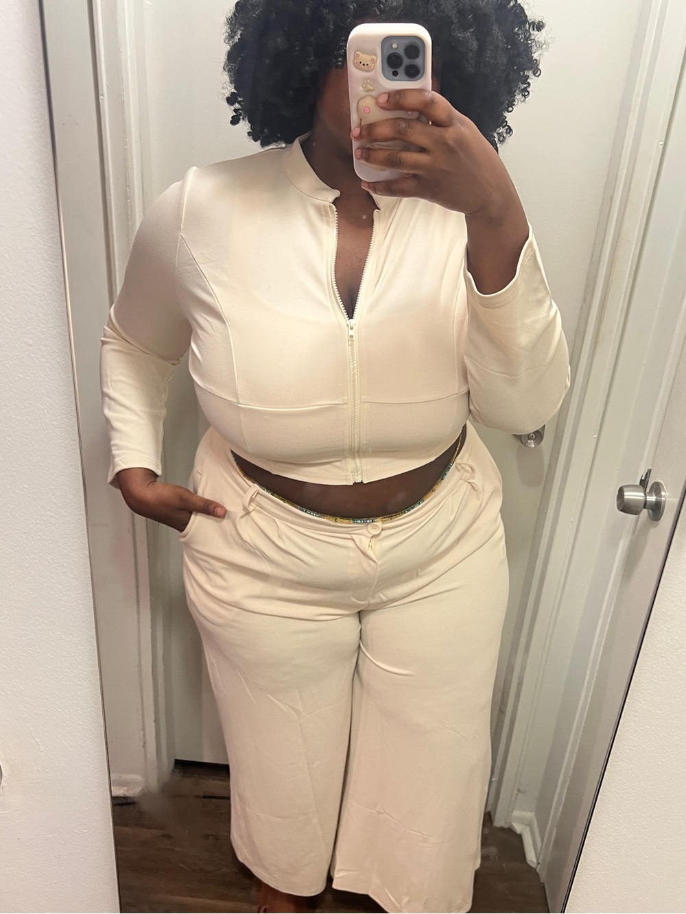 Two Piece Wide Leg Pant Set (2XL)